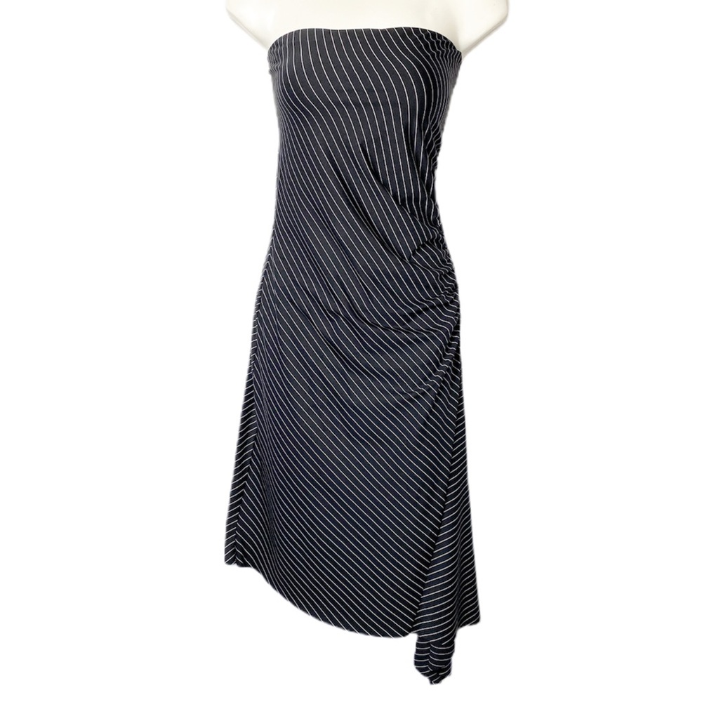 Forever21 Strapless Striped Asymmetrical Dress